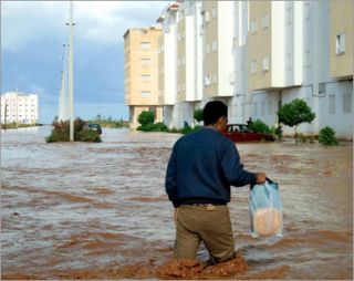 Banjir bandang yang melanda Maroko (aljazeera.net)