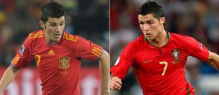 David Villa dan Cristian Ronaldo. (lepoint.fr)