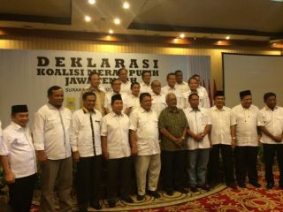 Deklarasi Koalisi Merah Putih Jawa Tengah berlangsung di The Sunan Hotel, Solo, Kamis (20/11).