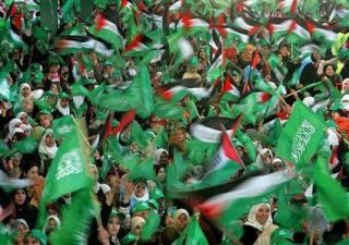 Para pendukungan Hamas di Jalur Gaza. (felesteen.ps)