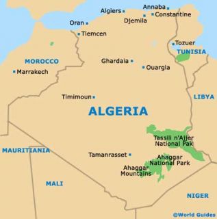 Peta Aljazair (globemuslims.com)