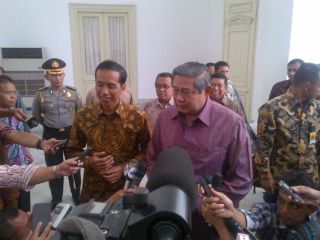 Pertemuan Jokowi dan SBY di Istana Negara Jakarta.  (okezone.com)