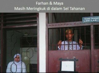 Maya dan Farhan Muhammad berada didalam tahanan Polresta Padang.  (solidaritas muslim.com)