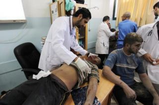Pelayanan kesehatan di Gaza (inet).  (alarab24.com).