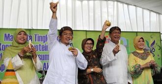 Gubernur Jawa Barat Ahmad Heryawaan saat Kampanye Gerakan Ketahanan Pangan Lokal.  (pikiran-rakyat.com)