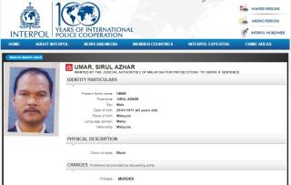 Sirul Azhar Umar masuk dalam daftar pencarian orang dari Interpol karena kasus pembunuhan. (themalaymailonline.com)