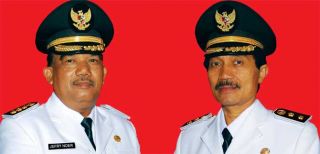 Bupati dan Wakil Bupati Kampar H Jefry Noer (kiri) dan Ibrahim Ali. (riautoday.com)