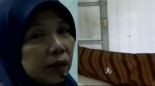 Sutinah Ibu dari Hendriyansyah, Pelaku begal motor yang dibakar massa di Pondok Aren, Tangerang.  (liputan6.com)
