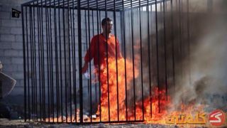 Rekaman Muath Safi Al-Kaseasbeh dieksekusi mati dengan dibakar. (klmty) 