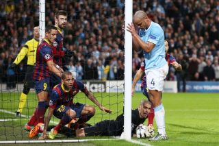 Pertandingan Manchester City vs Barcelona tahun lalu. (manchestereveningnews.co.uk)