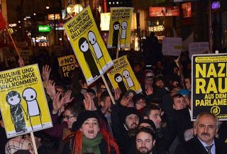 Demonstrasi menentang Pegida di Swedia. (anadolu)
