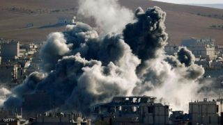 Serangan koalisi internasional di Suriah. (skynews)