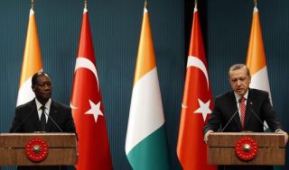 Presiden Erdogan dan Presiden Ouattara dalam keterangan pers Ankara (aljazeera.net)