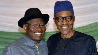 Incumbent Jonathann dan Presiden Terpilih Muhammadu Buhari (islammemo.cc)