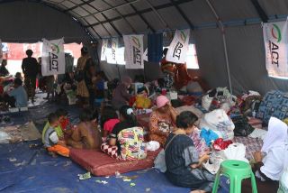Posko pengungsian korban kebakaran Tanah Abang, Jakarta. (ACTNews)