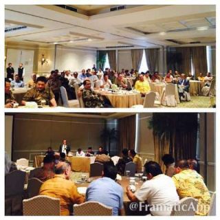 Rapat Fraksi Partai Golkar di di Hotel Gran Mahakam, Jl Mahakam, Blok M, Jakarta Selatan, Minggu (22/3/2015). (detik.com)