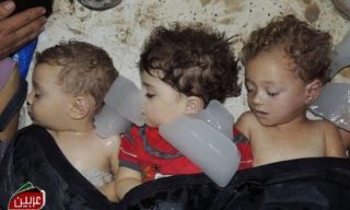 Ketiga anak-anak Suriah yang tewas akibat gas beracun (zamanarabic.com)