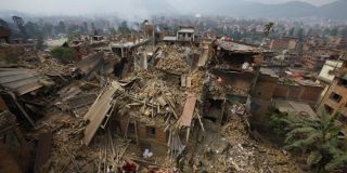 Kerusakan yang diakibatkan oleh gempa di Nepal.  (kompas.com)