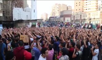 Aksi unjuk rasa menentang kudeta militer di Mesir (aljazeera.net)