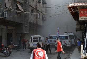 Serangan yang menarget konvoi bantuan kesehatan. (Anadolu)