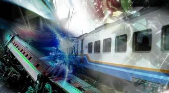 Ilustrasi kecelakaan kereta api. (okezone)