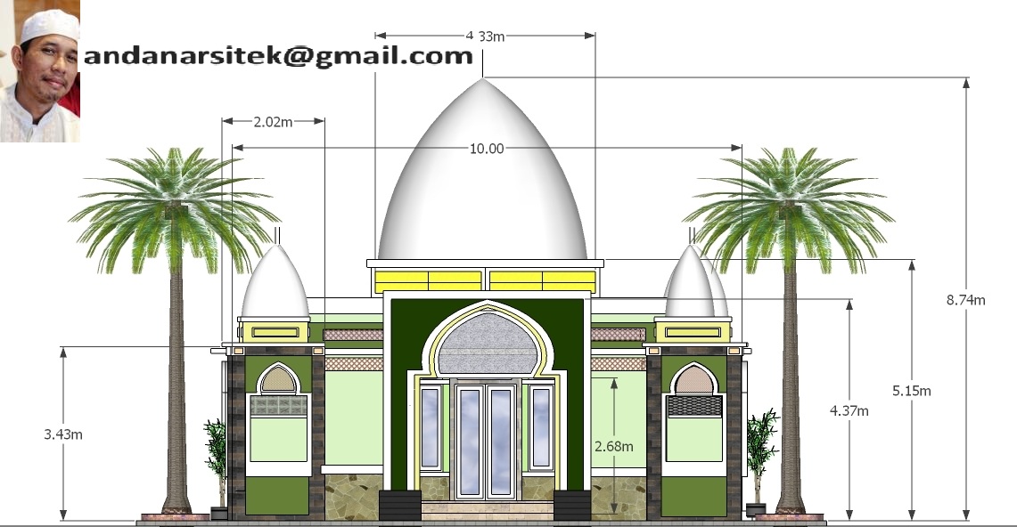 Bagaimana Membuat Desain  Masjid  Berukuran 10 X 10  M 