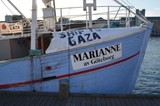 Salah satu kapal yang tergabung dalam freedom flotilla 3. (felesteen.ps)