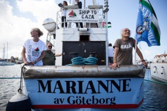 Kapal Marianne, salah satu peserta Armada Kebebasan 3. (felesteen.ps)
