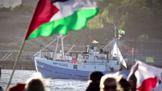Salah satu kapal yang ikut serta dalam freedom flotilla. (islammemo.cc)