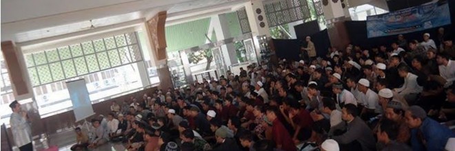 Majelis Akbar Relawan Al-Quran (MARQ) pada hari Ahad (14/6/2015) di Masjid Kampus UIN Sunan Kalijaga, yang digelar oleh Wahdah Islamiyah Yogyakarta. (Taufik Al-Fadhil)