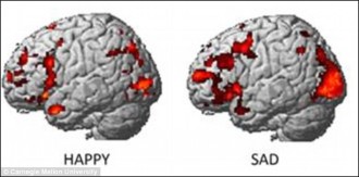 Area otak saat bahagia dan sedih (MR Spectometri). (Badrul Munir)