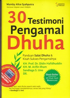 Cover buku "30 Testimoni Pengamal Dhuha".