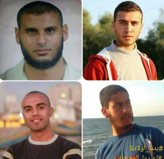 Empat orang pemuda Gaza yang diculik di Sinai, Mesir. (palinfo.com)