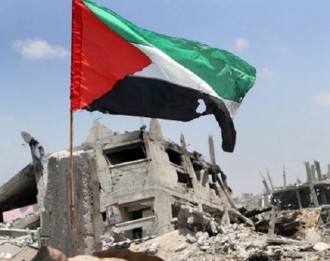 Bangunan fisik di Jalur Gaza hancur diterjang roket Zionis Israel. (islammemo.cc)