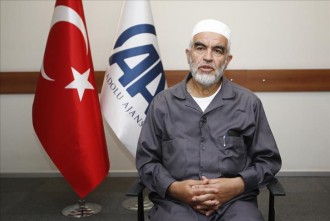 Syaikh Raed Salah dalam sebuah wawancara dengan Kantor berita An-Nadholu, Turki. (aa.com.tr/ar)