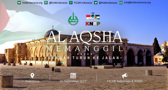 Poster Aksi "Al-Aqsha Memanggil". (ist)