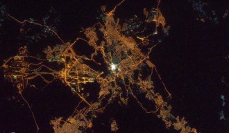 Foto kota Makkah dari satelit. (twitter)
