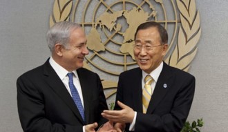 Netanyahu dan Ban Ki Moon. (israelnewsagency.com)