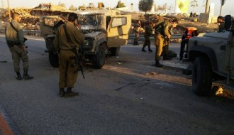 2 jeep militer Israel saling tabrak. (alresalah.ps)