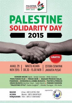 Undangan umum untuk menghadiri event Palestine Solidarity Day 2015 di Jakarta. (aspacpalestine.com)