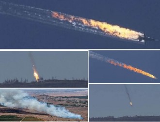 Pesawat tempur Su-24 yang ditembak Turki (islammemo.cc)