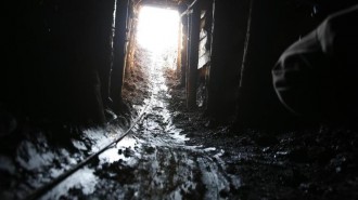 Terowongan pertambangan ke bawah tanah (aa.com.tr)