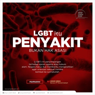 Grafis LGBT adalah penyakit. (facebook)