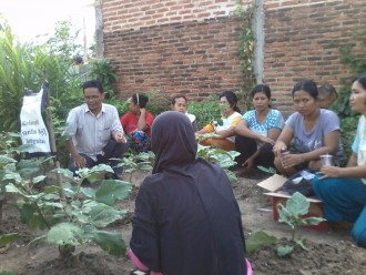 Penyuluh pertanian BKP3 mengajak 20 anggota kelompok satu Pandan Wangi Ketahanan Pangan Lembaga Kemanusiaan Nasional PKPU Lampung. (Ema/Putri/PKPU)