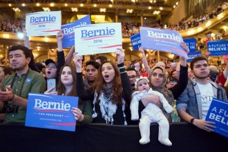 Kampanye Bernie Sanders di Chicago Maret 2016. (Scott Olson / Getty Images)