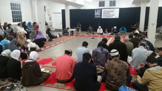 Acara Takziyah dan doa bersama untuk KH Ali Mustafa Yakub di Mesjid IMAAM Center Washington DC, AS, Kamis (28/4/2016)