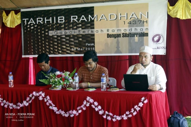 Kegiatan Tarhib Ramadhan yang diselenggarakan oleh Forum Komunikasi Muslimah Indonesia di Malaysia (FOKMA) daerah Perak, Malaysia, Sabtu (28/5/2016). (YY Farikha)