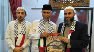 Walikota Padang, Mahyeldi Ansharullah bersama ulama dari palestina. (KNRPMedia)