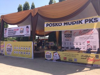 Posko Mudik PKS Palembang. (IST)