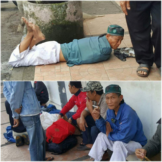 Foto Alex saat diamankan Dinas Sosial Kota Bandung. (Instagram Ridwan Kamil)